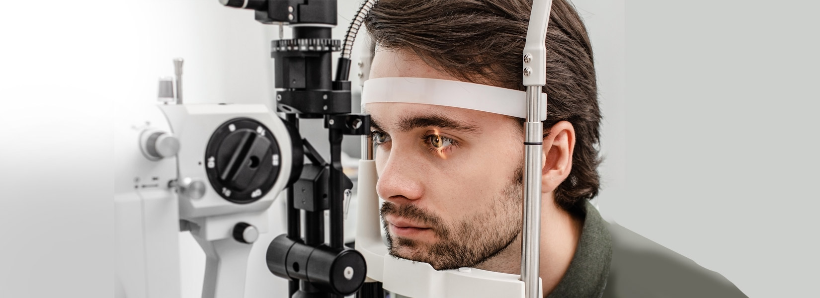 young man during eye exam in Orland Park
